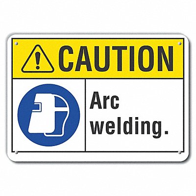 Caution Sign 14 W 10 H 0.055 Thick