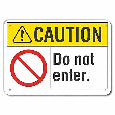 Caution Sign 14 W 10 H 0.055 Thick