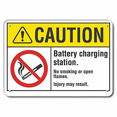 Caution Sign 14 W 10 H 0.055 Thick
