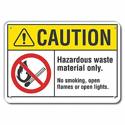 Caution Sign 14 W 10 H 0.055 Thick