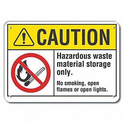 Caution Sign 14 W 10 H 0.055 Thick
