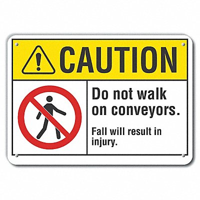 Caution Sign 14 W 10 H 0.055 Thick