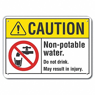 Caution Sign 14 W 10 H 0.055 Thick