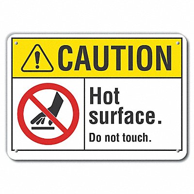 Caution Sign 14 W 10 H 0.055 Thick