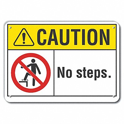 Caution Sign 14 W 10 H 0.055 Thick
