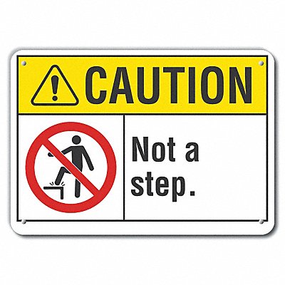 Caution Sign 14 W 10 H 0.055 Thick