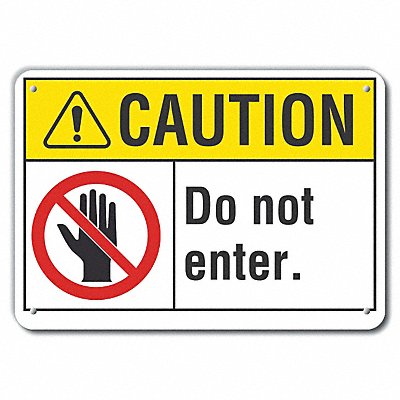 Caution Sign 14 W 10 H 0.055 Thick