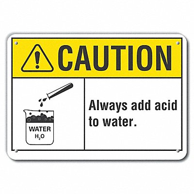 Caution Sign 14 W 10 H 0.055 Thick
