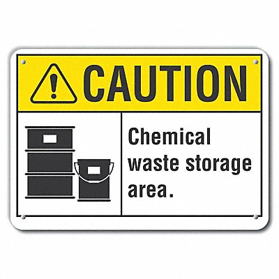 Caution Sign 14 W 10 H 0.055 Thick