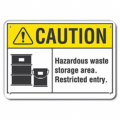 Caution Sign 14 W 10 H 0.055 Thick