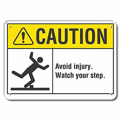 Caution Sign 14 W 10 H 0.055 Thick