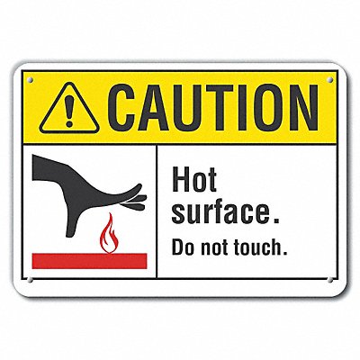 Caution Sign 14 W 10 H 0.055 Thick