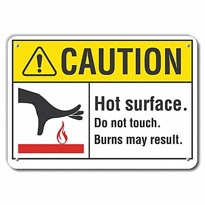 Caution Sign 14 W 10 H 0.055 Thick