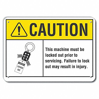 Caution Sign 14 W 10 H 0.055 Thick