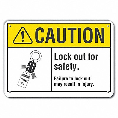 Caution Sign 14 W 10 H 0.055 Thick
