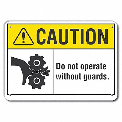 Caution Sign 14 W 10 H 0.055 Thick