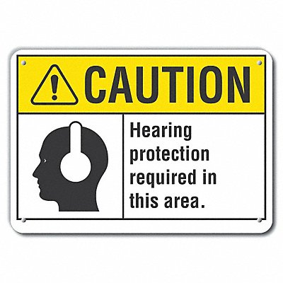 Caution Sign 14 W 10 H 0.055 Thick