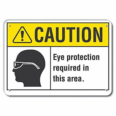 Caution Sign 14 W 10 H 0.055 Thick