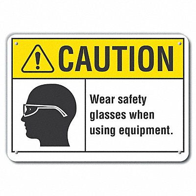 Caution Sign 14 W 10 H 0.055 Thick