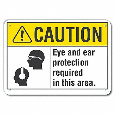 Caution Sign 14 W 10 H 0.055 Thick