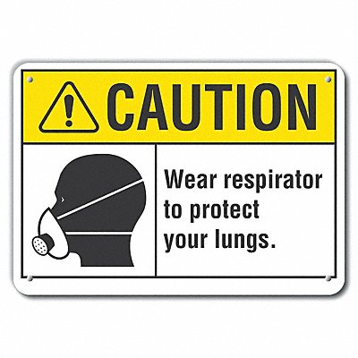 Caution Sign 14 W 10 H 0.055 Thick