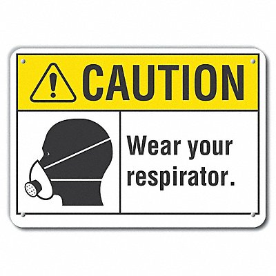 Caution Sign 14 W 10 H 0.055 Thick
