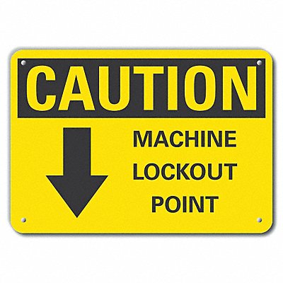 Caution Sign 14 W 10 H 0.055 Thick