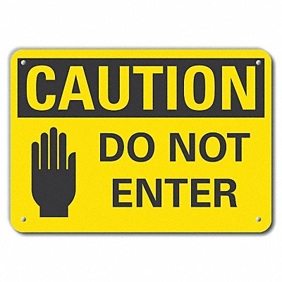 Caution Sign 14 W 10 H 0.055 Thick