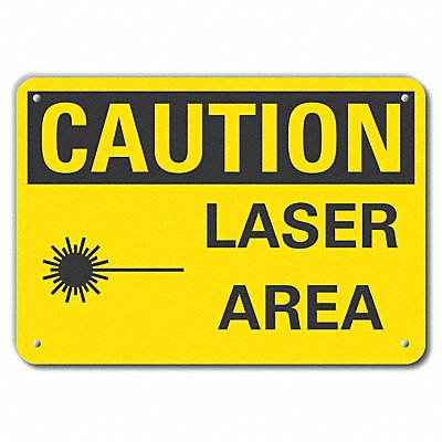 Caution Sign 14 W 10 H 0.055 Thick