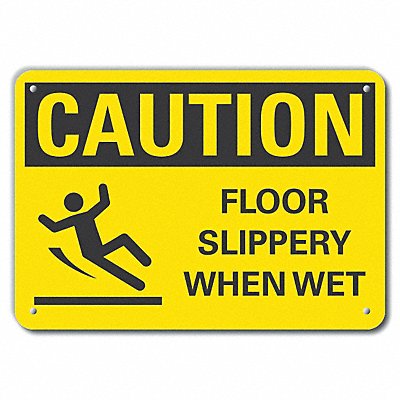 Caution Sign 14 W 10 H 0.055 Thick