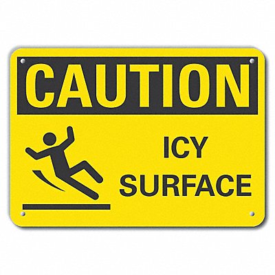 Caution Sign 14 W 10 H 0.055 Thick