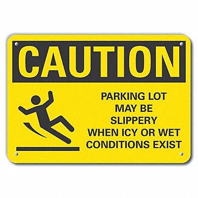 Caution Sign 14 W 10 H 0.055 Thick