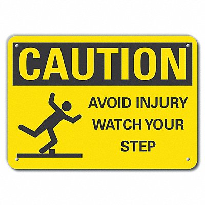 Caution Sign 14 W 10 H 0.055 Thick