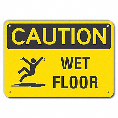Caution Sign 14 W 10 H 0.055 Thick