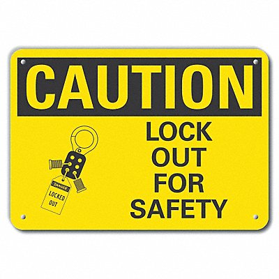 Caution Sign 14 W 10 H 0.055 Thick