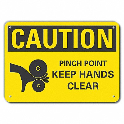 Caution Sign 14 W 10 H 0.055 Thick