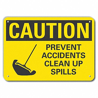 Caution Sign 14 W 10 H 0.055 Thick