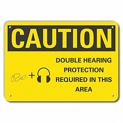 Caution Sign 14 W 10 H 0.055 Thick