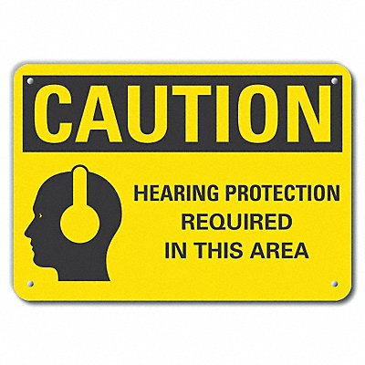 Caution Sign 14 W 10 H 0.055 Thick
