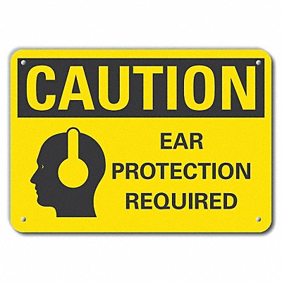 Caution Sign 14 W 10 H 0.055 Thick
