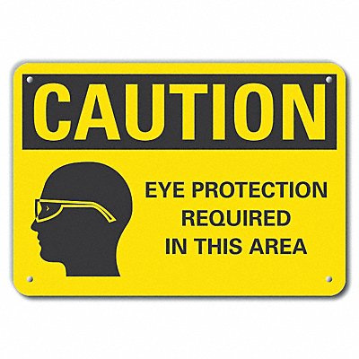 Caution Sign 14 W 10 H 0.055 Thick