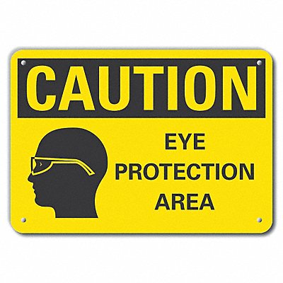 Caution Sign 14 W 10 H 0.055 Thick