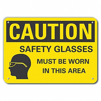 Caution Sign 14 W 10 H 0.055 Thick