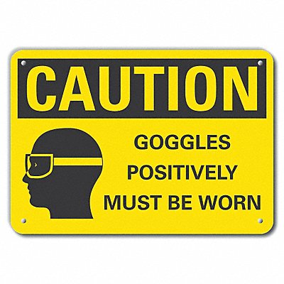 Caution Sign 14 W 10 H 0.055 Thick