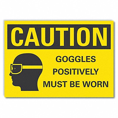 Caution Sign Self-Adhesive Vinyl 5 in H