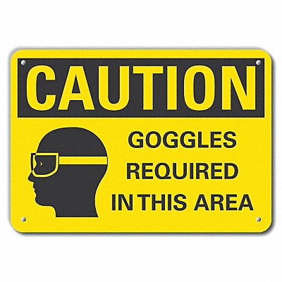 Caution Sign 14 W 10 H 0.055 Thick