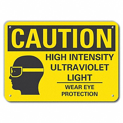 Caution Sign 14 W 10 H 0.055 Thick