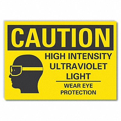 Caution Sign Self-Adhesive Vinyl 10 in H