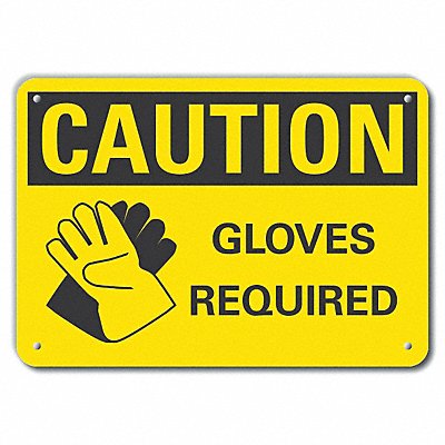 Caution Sign 14 W 10 H 0.055 Thick