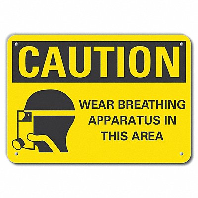 Caution Sign 14 W 10 H 0.055 Thick